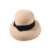  Black Bowknot Raffia Hat