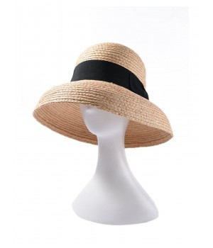  Black Bowknot Raffia Hat