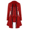  Solid Button Lace Coat