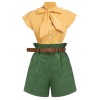 Dark Green  Solid Vintage Shorts