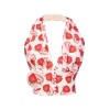 Red  Halter Strawberry Button Tops