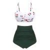 2PCS  Cherry Halter Bikini Set