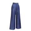 Blue  High Waist Wide Leg Pants