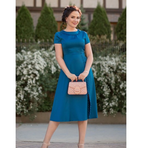 Blue  Pearl Buttons Darlene Dress