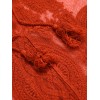 Red  Embroidery Hollow Wrap Cover-up