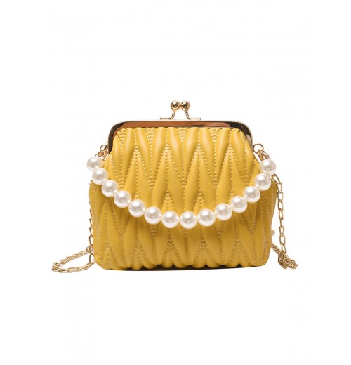  Pearl Chain Solid Frame Bag