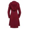 Wine Red  Solid Button Coat