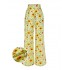 Yellow  Sunflower Jacquard Pants