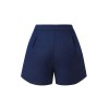 Navy Blue  Solid Button Shorts