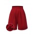 Red  Pleated Turn Over Shorts