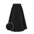 Black  Elegant Pleated Skirt