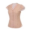  Red Polka Dot Fly Sleeve Blouse