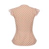  Red Polka Dot Fly Sleeve Blouse