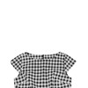 Plus Size Black  Gingham Plaid Belted Swing Dress