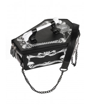 Black Halloween Coffin Chain Bag