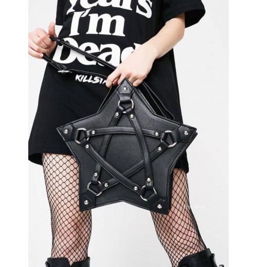 Black Halloween Star Solid Bag