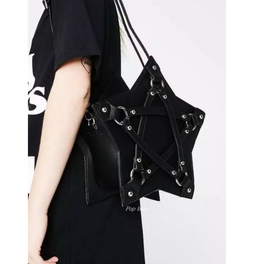 Black Halloween Star Solid Bag