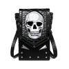 Black Halloween Embroidered Skull Bag