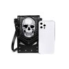 Black Halloween Embroidered Skull Bag