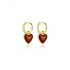  Red Heart Ring Earrings