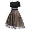 Black  Polka Dot Swing Vintage Dress