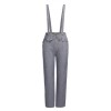 Gray  Plaids Suspender Pants