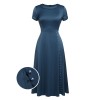 Blue  Pearl Buttons Darlene Dress