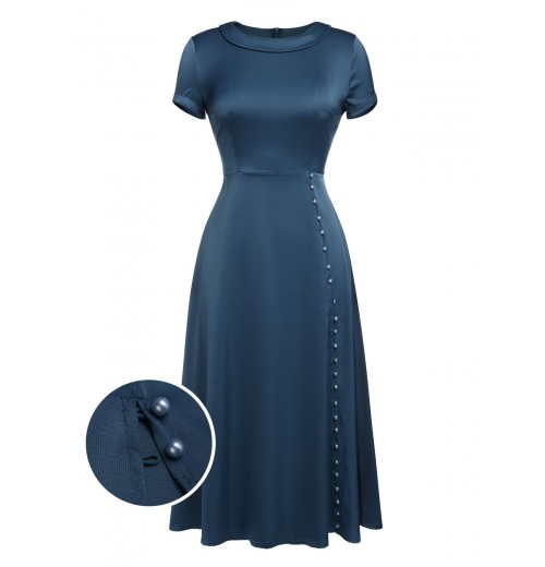 Blue  Pearl Buttons Darlene Dress