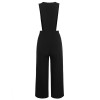 Black  Solid Suspender Pants