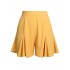 Yellow  Ruffled Pockets Shorts