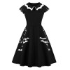 Plus Size Black  Bat Swing Dress