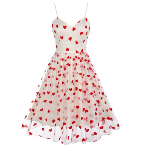 Heart  Mesh Sling Dress