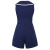 Navy Blue  Sailor Collar Romper