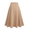 Khaki  Big Pockets Button Skirt