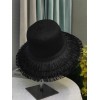  Solid Tassel Raffia Sun Hat