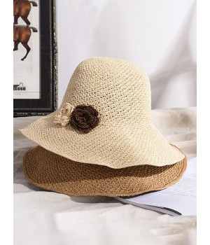  Braided Flowers Straw Hat