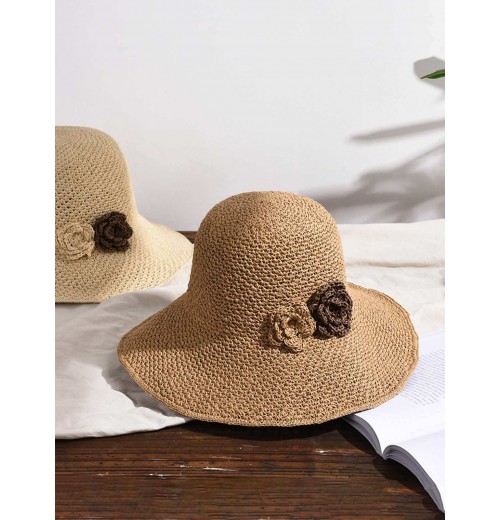  Braided Flowers Straw Hat