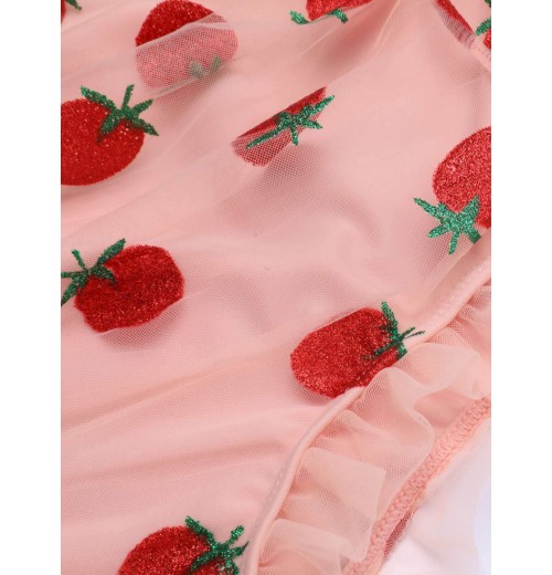  Lace Strawberry Cami Tankini Set