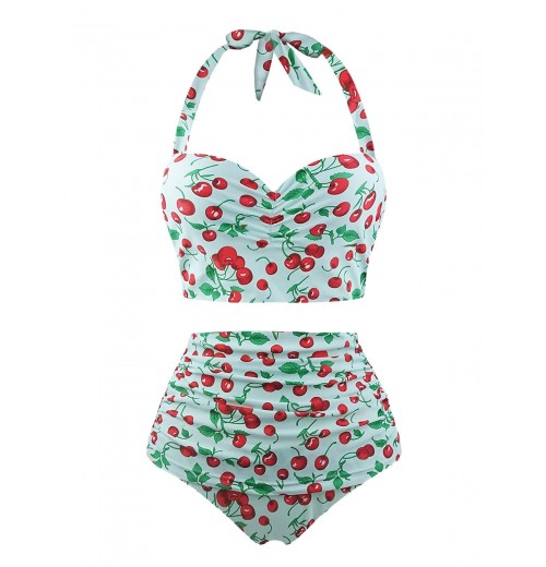   Cherry Summer Halter Swimsuit