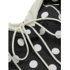 Black  Polka Dots Halter Swimsuit