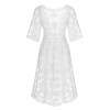 White  Lace V-neck Wrap Cover-up