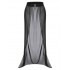 Black  Solid Long Skirt Cover-up