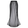 Black  Solid Long Skirt Cover-up