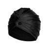  Solid Pleated Wrap Swim Hat