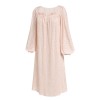 Pink  Puff Sleeves Knitted Nightgown